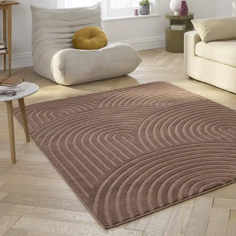 Alfombra interior motivo arcos mocha - Alfombras