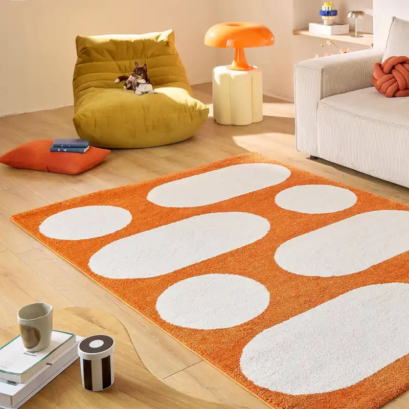 Alfombra interior diseño moderno naranja - Alfombras