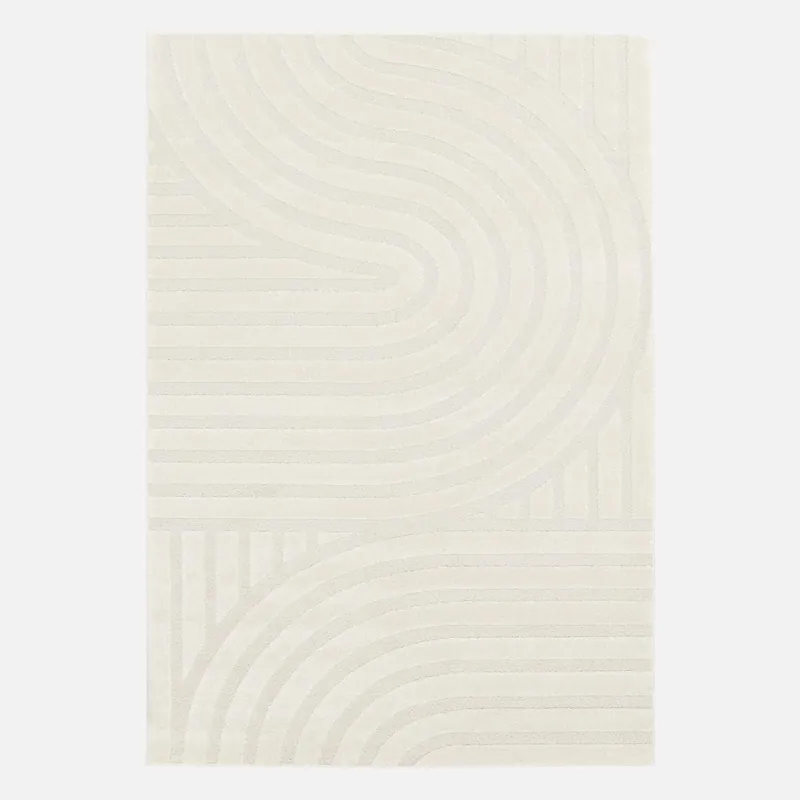 Alfombra interior con motivos de arcos crema - Alfombras