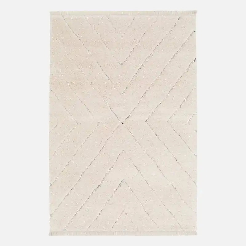 Alfombra interior con ligeros relieves crema - Alfombras