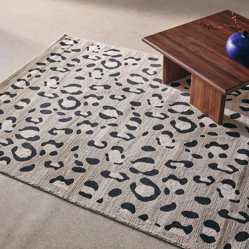 Alfombra interior motivo leopardo beige - Alfombras