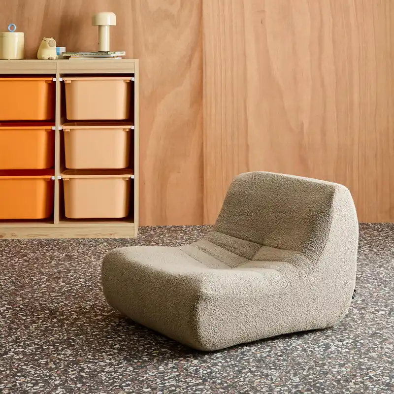 Sillón infantil de una plaza con tejido borreguito texturizado, 1 plaza - Mesas, sillas y taburetes infantiles