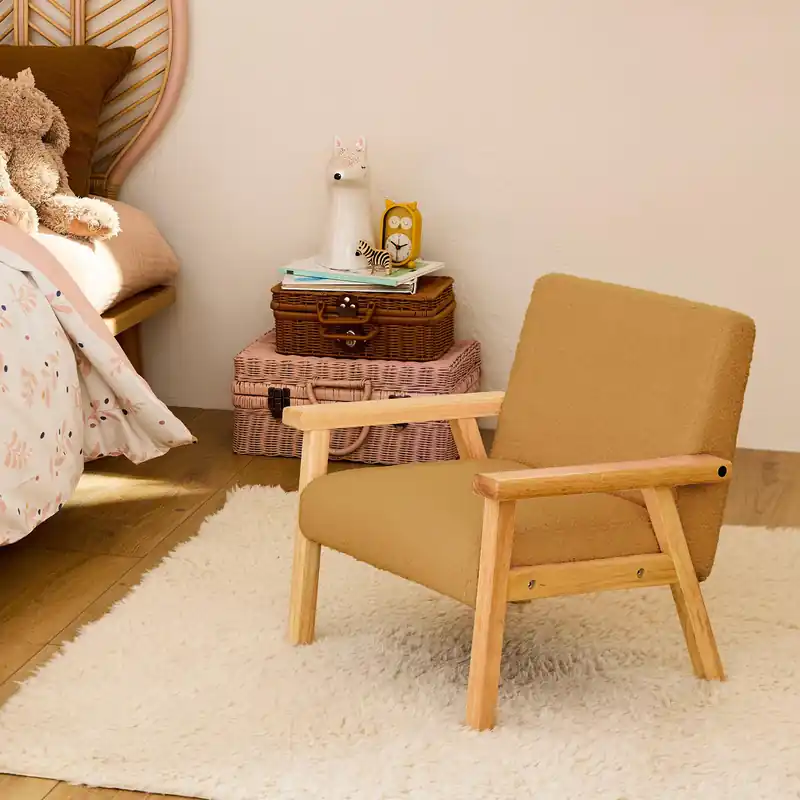 Sillón infantil estilo escandinavo de madera de hevea - Mesas, sillas y taburetes infantiles
