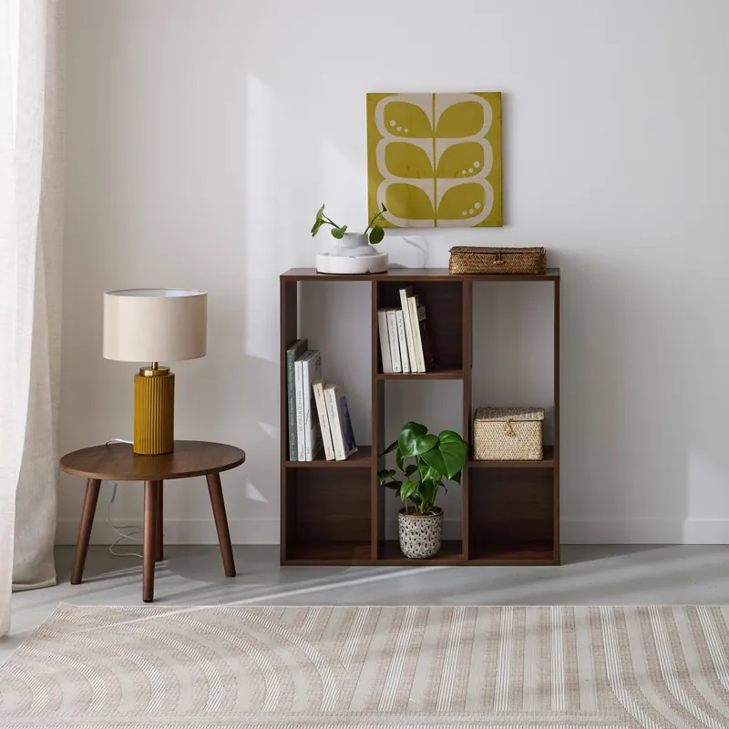 Librería de 3 estantes con 6 compartimentos - Muebles de almacenamiento