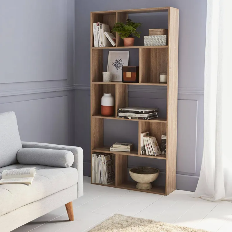 Librería con 5 baldas y 10 compartimentos - Muebles de almacenamiento