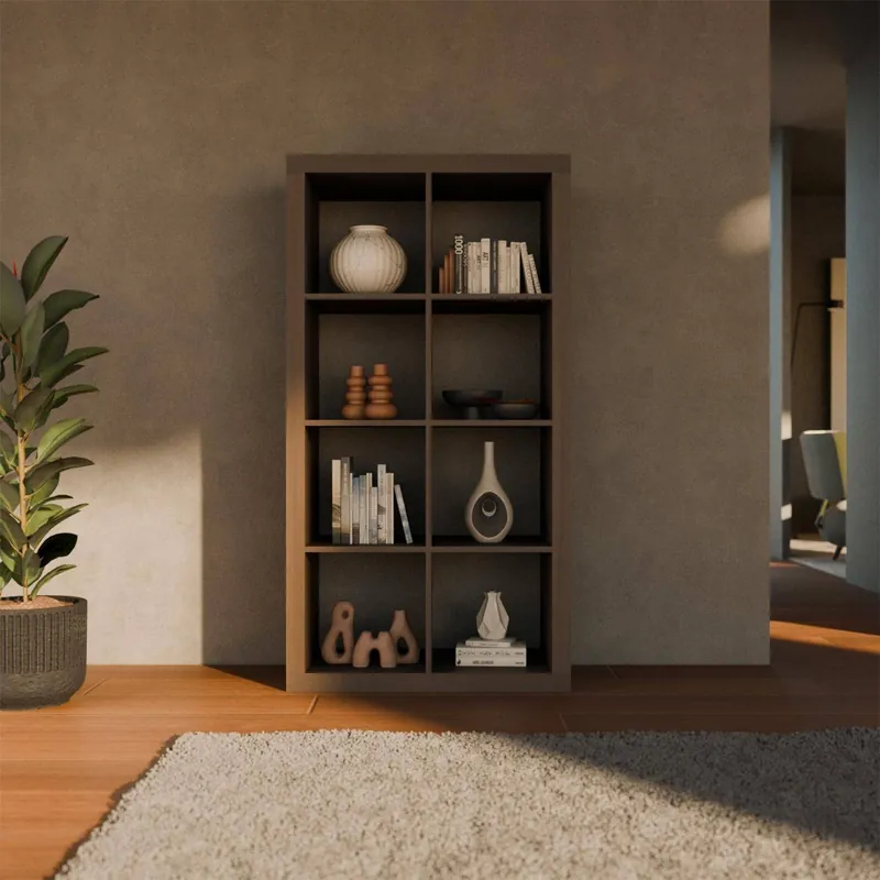 Estantería estándar, 4 niveles, 8 compartimentos - Muebles de almacenamiento