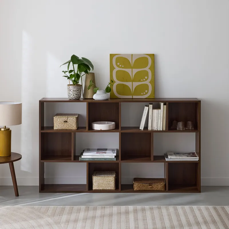 Estantería con 3 baldas y 12 compartimentos - Muebles de almacenamiento