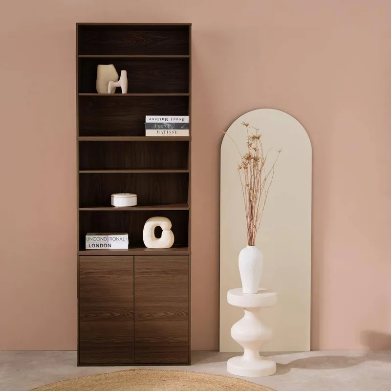 Estantería modular, 6 estantes, 2 puertas - Muebles de almacenamiento