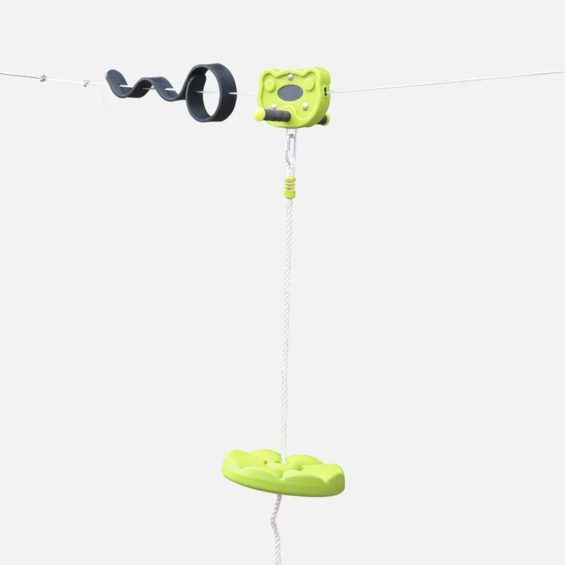 Tirolina para niños con columpio de 30m - Columpios y toboganes