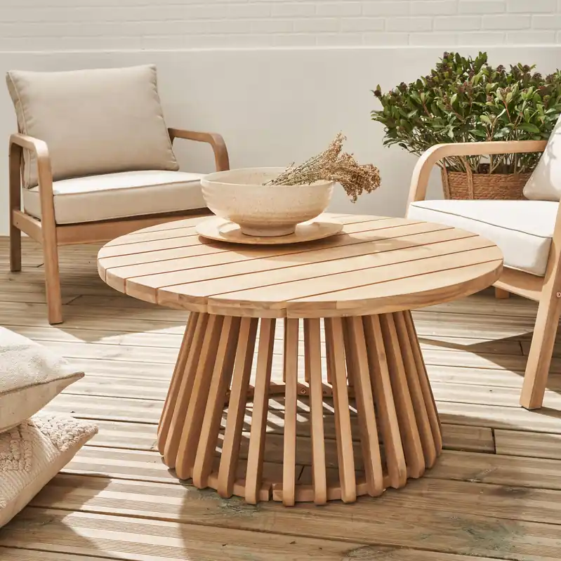 Mesa de centro de jardín de madera - Mesas de jardín