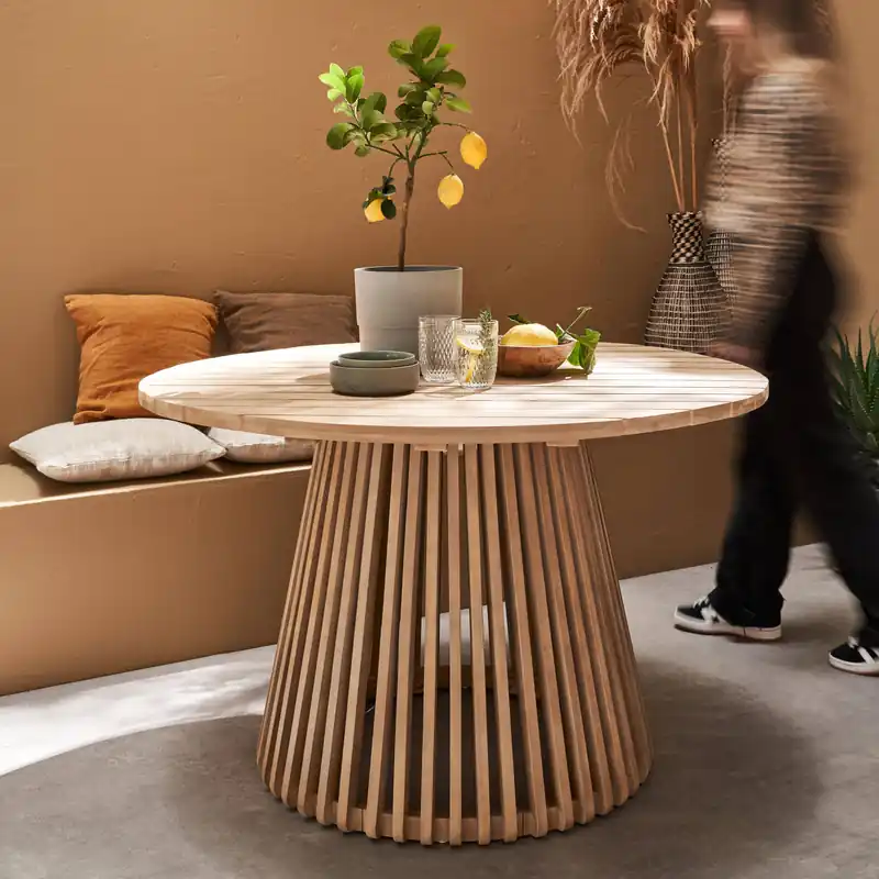 Mesa de comedor de madera interior/exterior de 4 plazas - Mesas de jardín