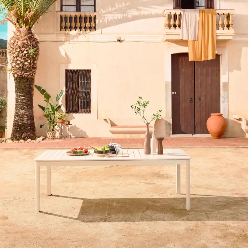 Mesa de jardín extensible de aluminio de 10 plazas - Mesas de jardín