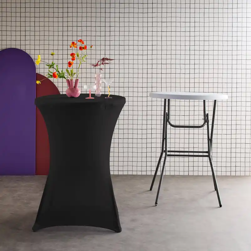 Mesa alta plegable con funda protectora para eventos, set de 2 - Mesas de jardín