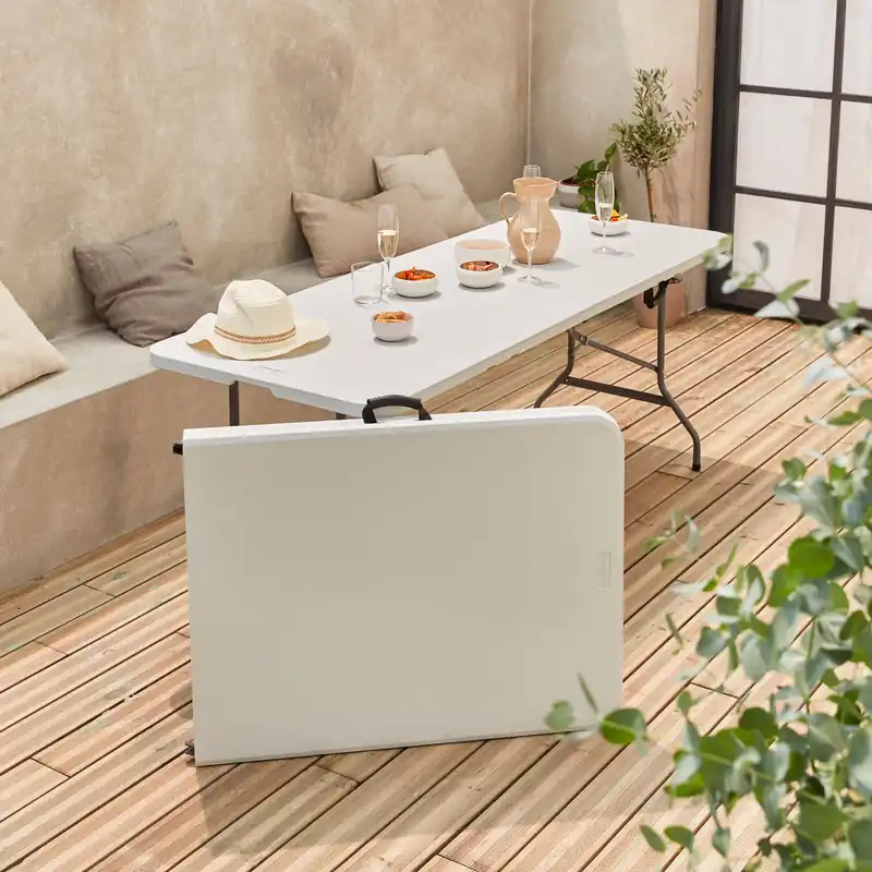 Mesas plegables portátiles para eventos, set de 2 - Mesas de jardín