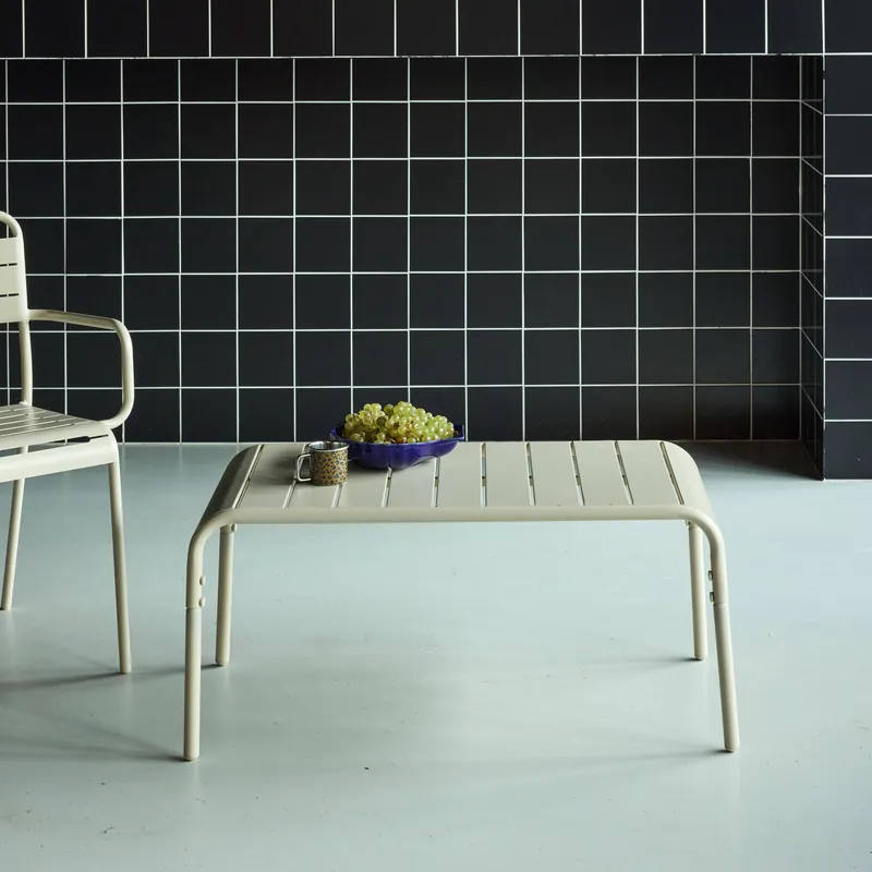 Mesa de centro de jardín bistró de acero, 90cm - Mesas de jardín