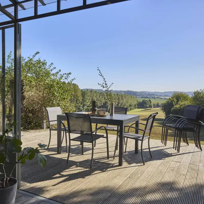 Mesa de jardín extensible de aluminio, 8 plazas - Mesas de jardín