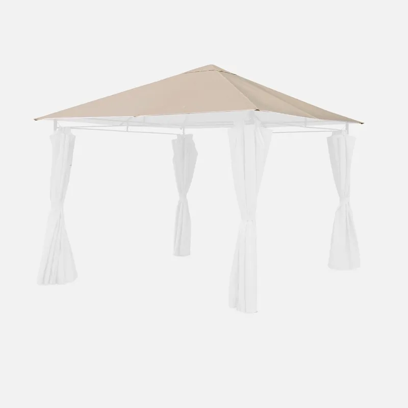Cubierta de pérgola Elusa 3x3m - Accesorios de parasol y pérgola