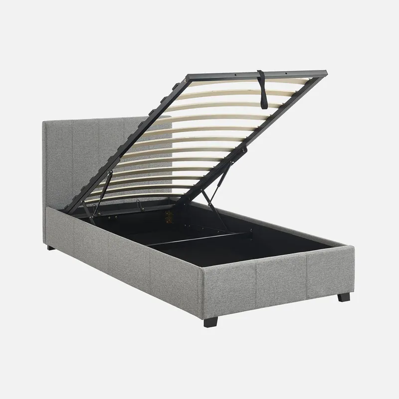 Cama con somier abatible y cabecero, 90x190cm - Camas individuales