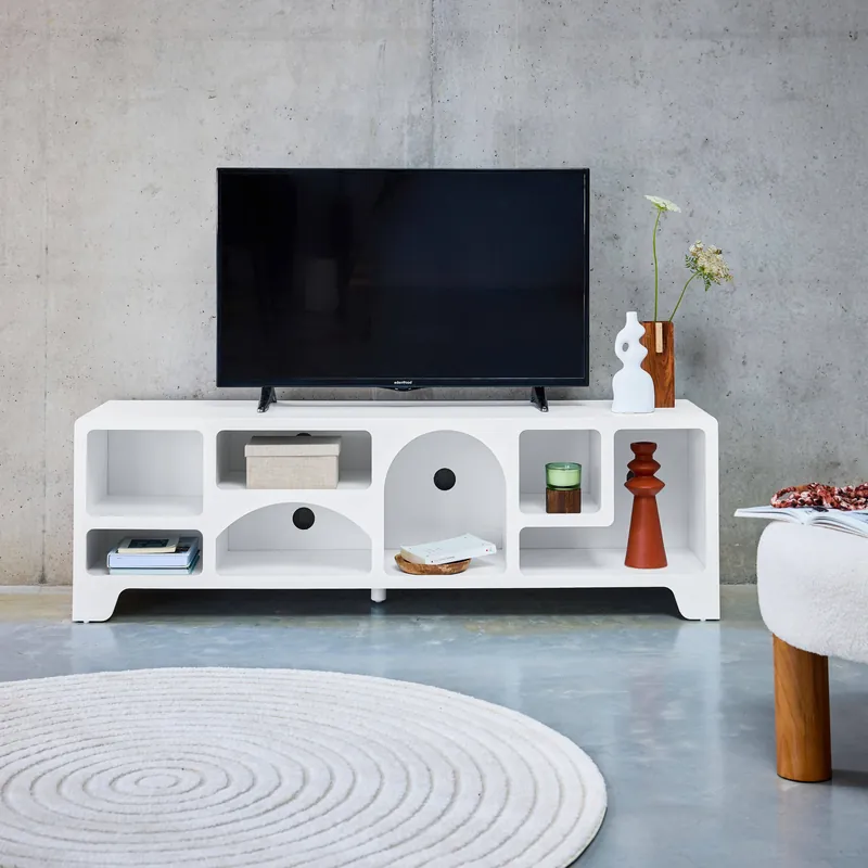 Mueble TV efecto madera, 160cm - Muebles de TV