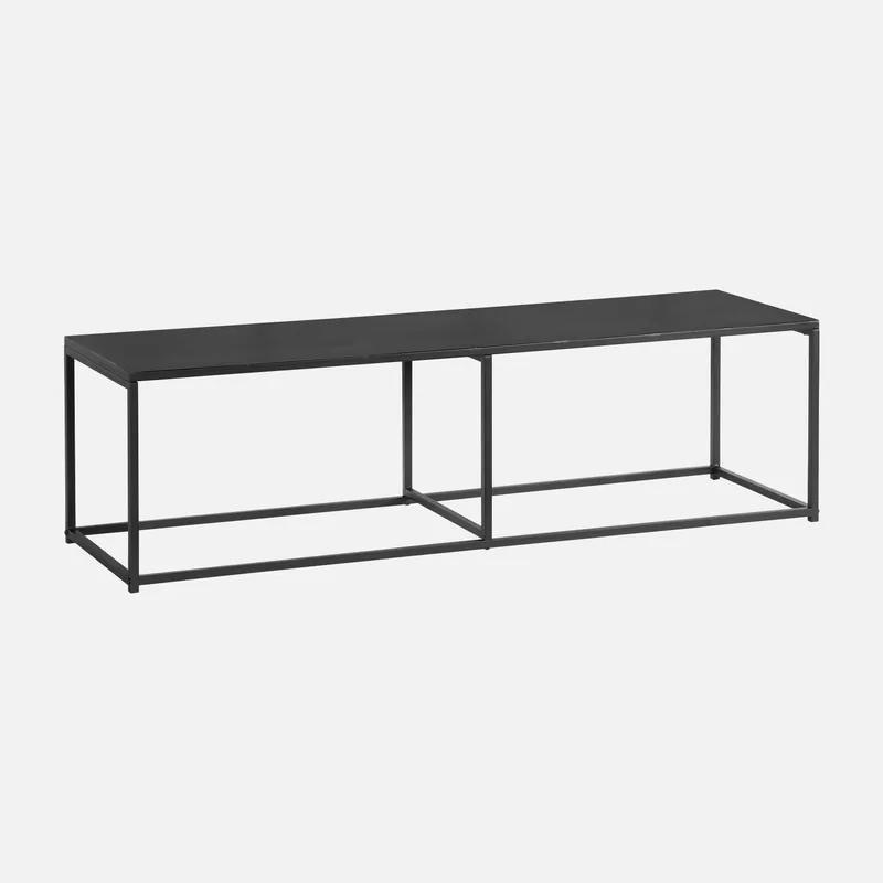 Mueble TV de metal con barra de refuerzo, 140cm - Muebles de TV