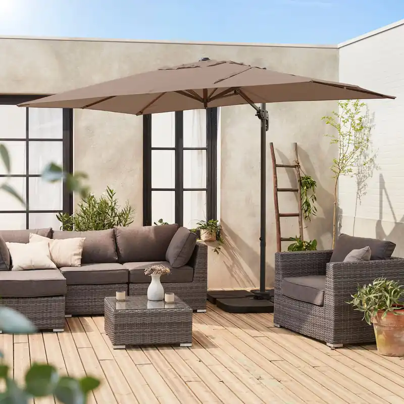 Losa lastrada para sombrilla de 50x50cm, set de 4 - Accesorios de parasol y pérgola