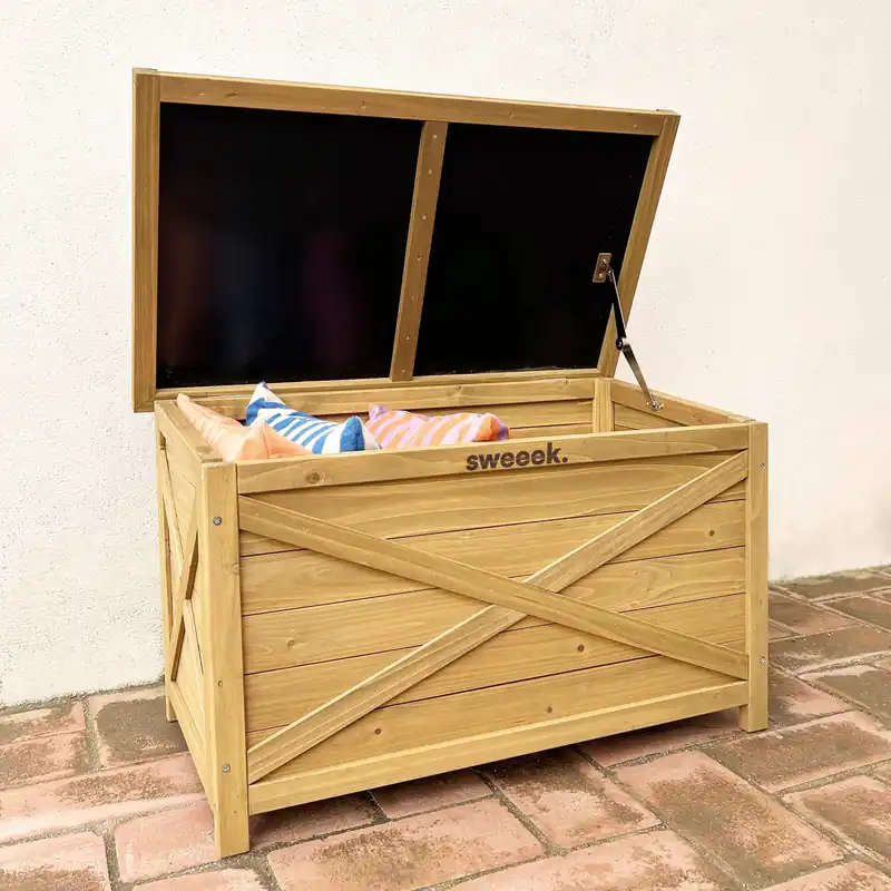 Baúl de madera de abeto - Cofres y baúles de jardín