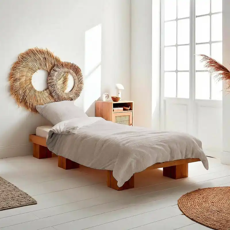 Juego de cama de gasa de algodón guijarro - Ropa de cama