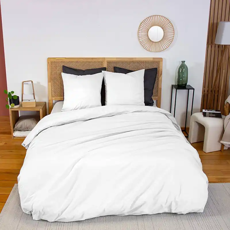 Juego de funda nórdica de algodón blanco - Ropa de cama