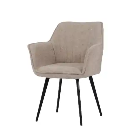 Silla Nora metal negro tela topo - Sillas
