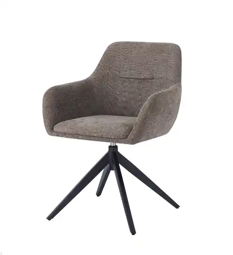 Silla Stella metal negro tela topo - Sillas