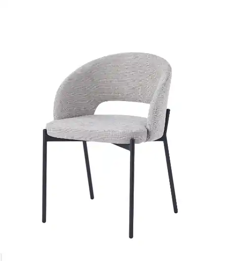 Silla Urban metal negro tela gris - Sillas