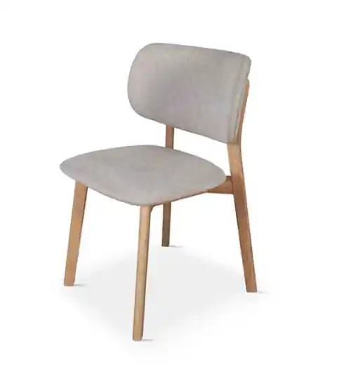Silla Oslo madera tela gris - Sillas