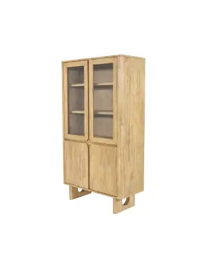 Vitrina Linda madera natural 100x45x180cm - Aparadores