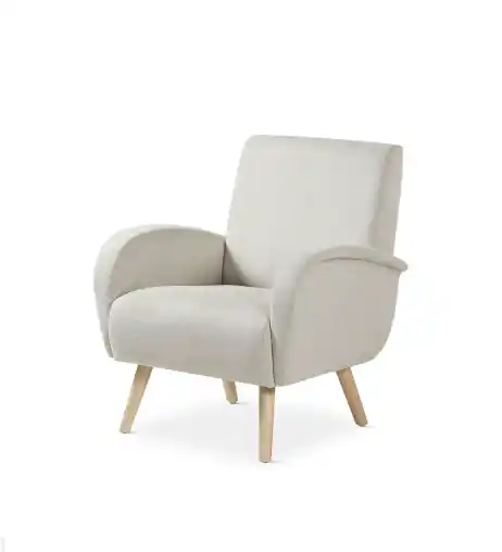 Butaca Kiva madera tela beige - Butacas