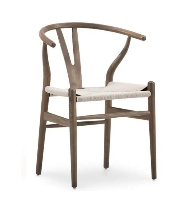 Silla Wishbone Oslo nogal asiento trenzado - Sillas