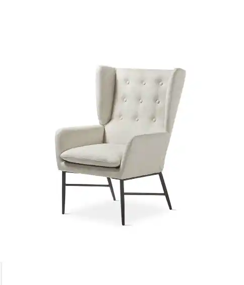 Butaca Elara metal tela beige - Butacas