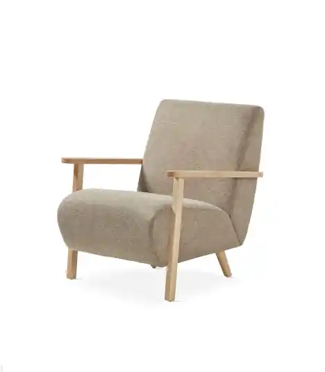Butaca Nara madera tela topo - Butacas