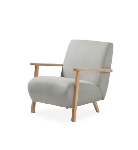 Butaca Nara madera tela gris - Butacas