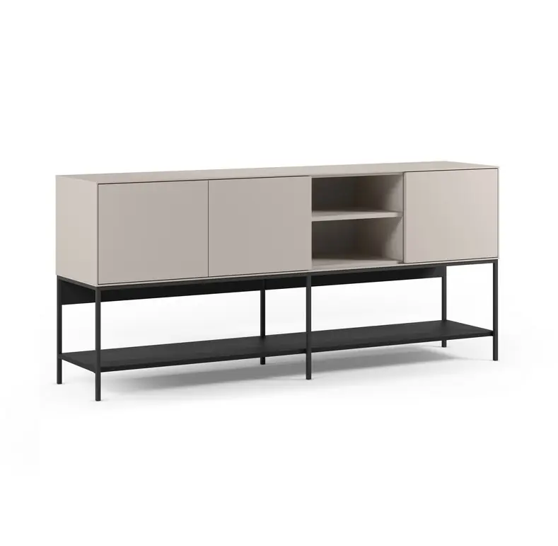 Aparador Amira blanco crema negro 180 cm - Aparadores