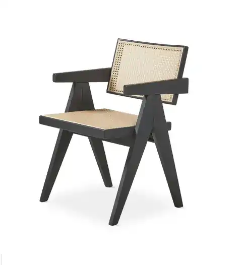 Silla Cala madera ratán negro - Sillas