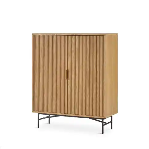 Mueble cubo Belora madera metal natural - Aparadores