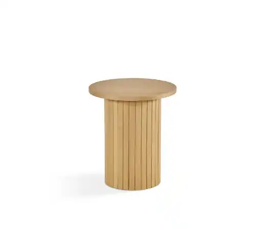 Mesa auxiliar Tala madera natural 40x45cm - Mesas de centro y auxiliares