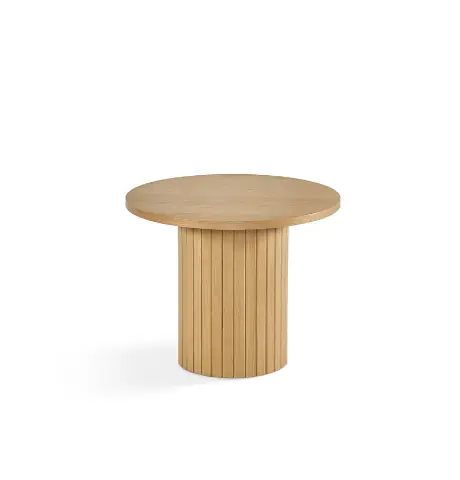 Mesa auxiliar Tala madera natural 50x40cm - Mesas de centro y auxiliares
