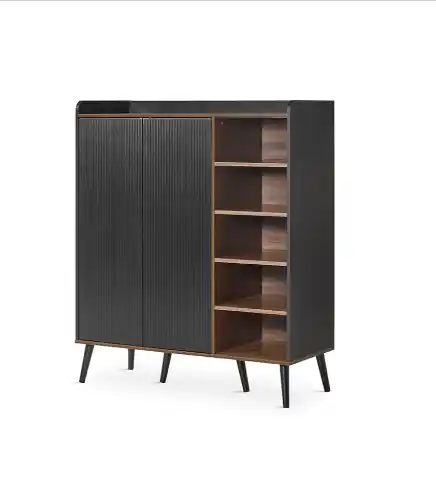 Mueble cubo CosyBox madera laminado negro - Aparadores