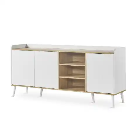 Aparador Olen madera laminado blanco - Aparadores