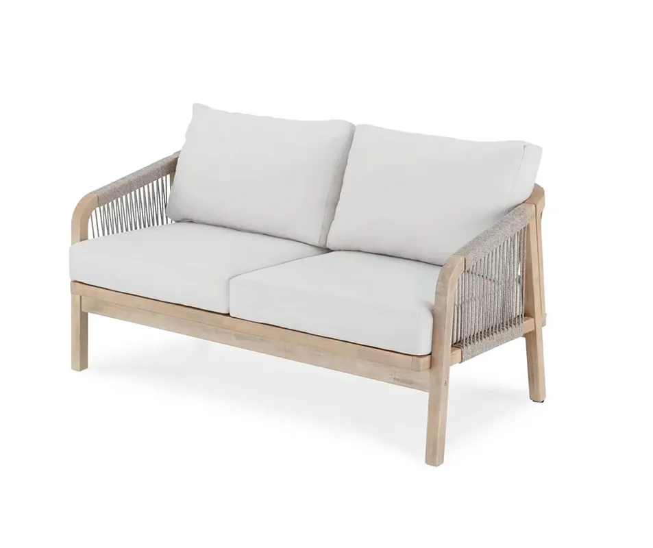 Sofa Eiger madera acacia cuerda 2 plazas - Sofas terraza