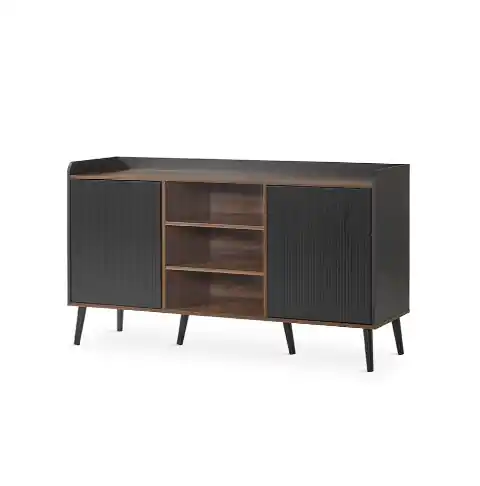 Aparador Soma madera laminado negro - Aparadores