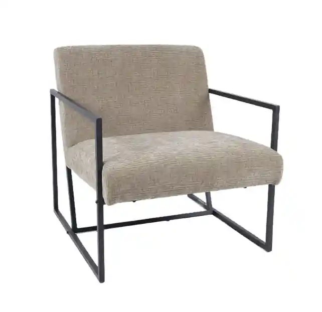 Butaca Zania tapizado beige metal negro - Butacas