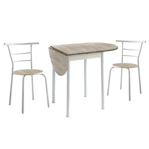 Conjunto de cocina mesa extensible roble Dijon - Conjuntos mueble de cocina