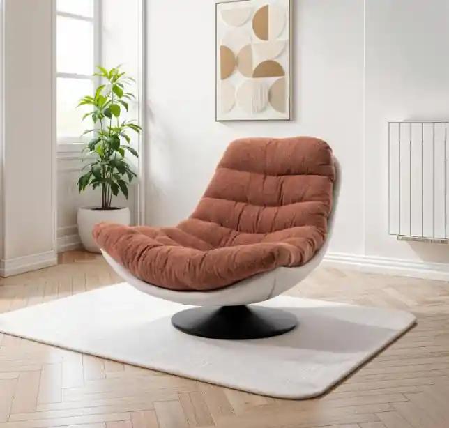 Sillón giratorio Giroa gris tierra - Sillones